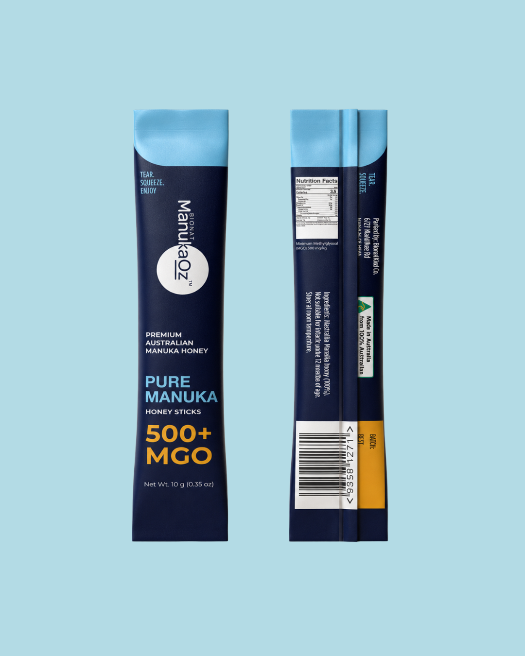 Pure Manuka 250+MGO Box of Honey Sticks (15x10g Sachets)