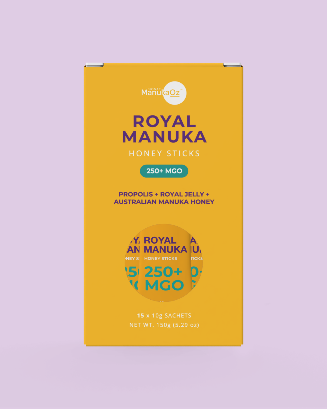 Royal Manuka 250+MGO Box of Honey Sticks (15x10g Sachets)