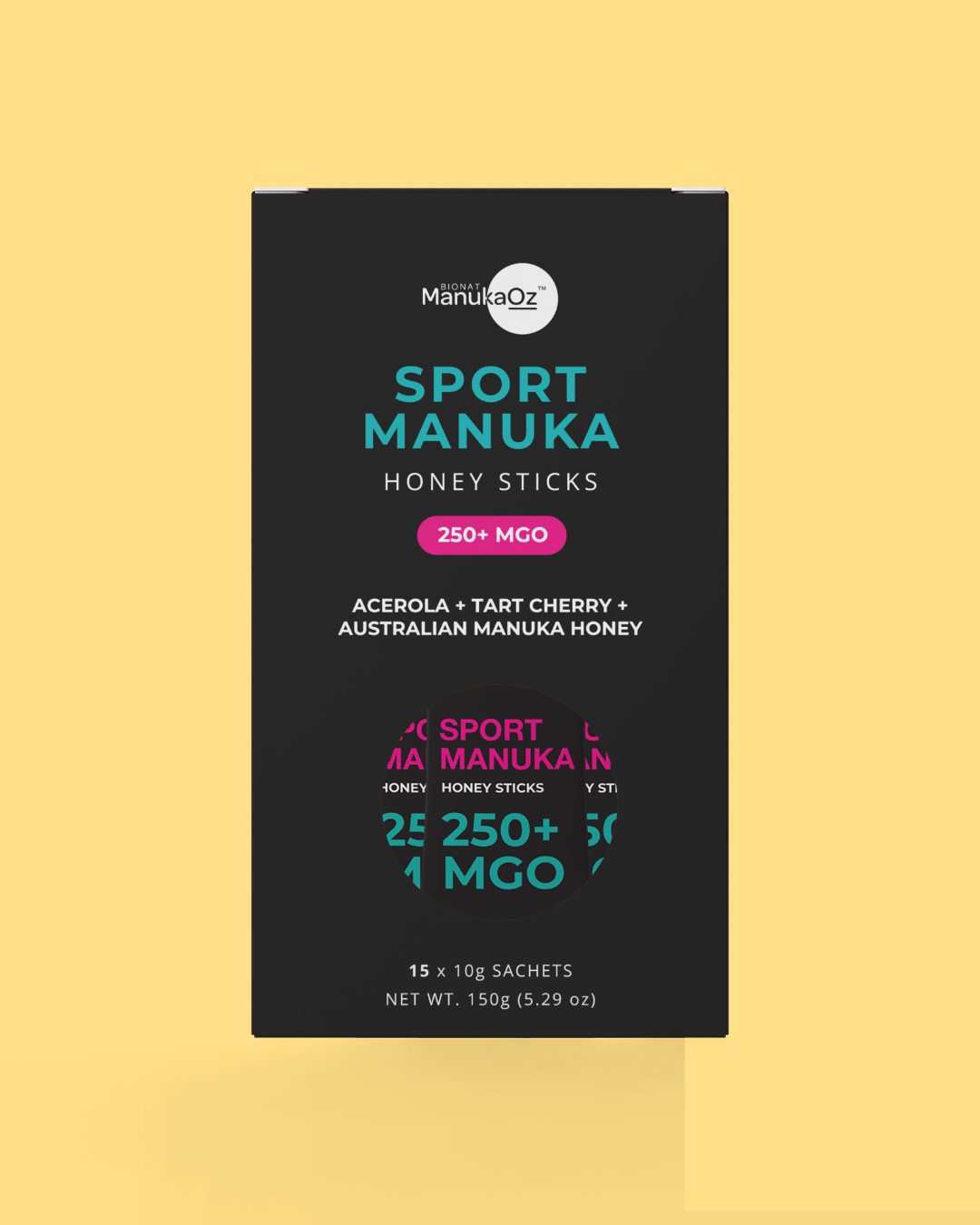 Sport Manuka 250+MGO Box of Honey Sticks (15x10g Sachets)